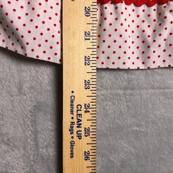Marmellata Cherry Dress Girls 3T White Red Polka Dot Cottage Vintage Inspired - Picture 6 of 7